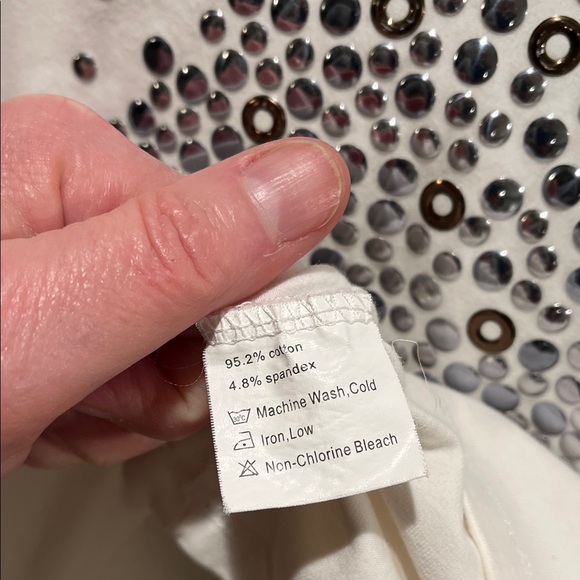 Moschino White Long Sleeve Tee with Tree Design - Picture 3 of 5